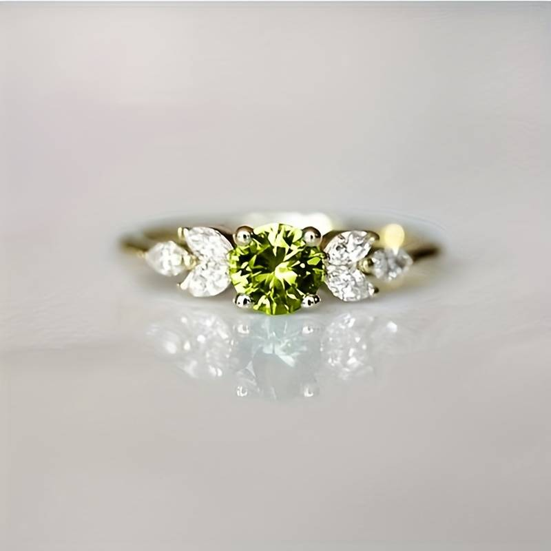 ANILLO VINTAGE CIRCONA OLIVE