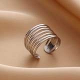 ANILLO VINTAGE FINO SUPERPUESTO PLATA