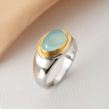 ANILLO VINTAGE VERDE PIERRE DE LUNA