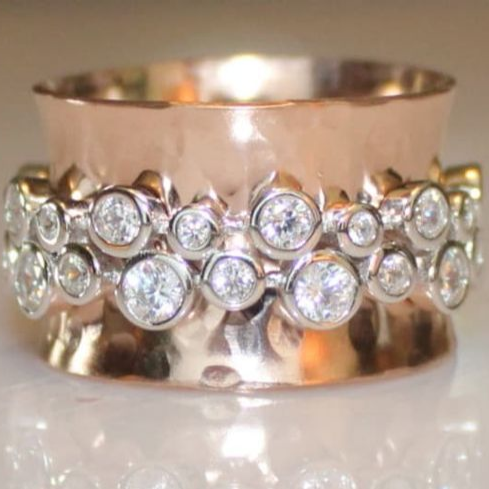 ANILLO VINTAGE CIRCONA CEINTURE ROSA