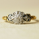 ANILLO VINTAGE PLATA & ORO MANDALA