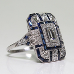ANILLO VINTAGE ÉCLATANT PLATA & AZUL CIRCONA