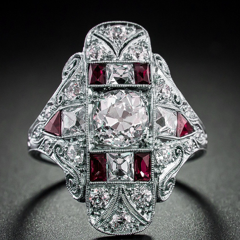 ANILLO VINTAGE CIRCONA PLATA