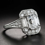 ANILLO VINTAGE CUADRADO CIRCONA PLATA