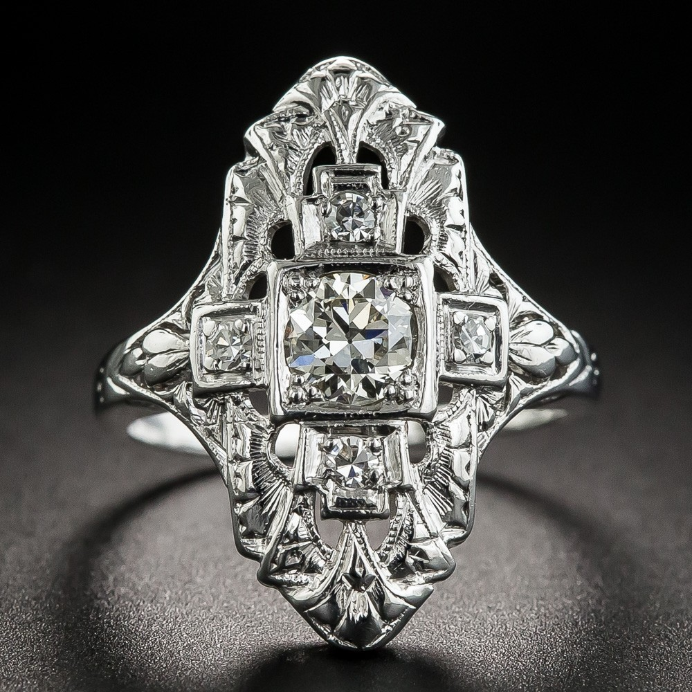 ANILLO VINTAGE CIRCONA PLATA