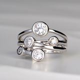 ANILLO VINTAGE SUPERPUESTO PLATA CIRCONA
