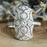 ANILLO VINTAGE BRILLANTE PLATA