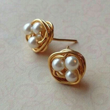 PENDIENTES VINTAGE PERLA NID