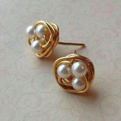 PENDIENTES VINTAGE PERLA NID