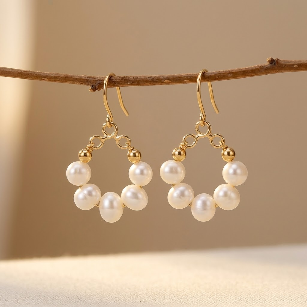 PENDIENTES BAROQUE PERLA CLOU OREILLE