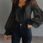 BLUSA DE ENCAJE ELEGANTE PARA MUJER - VALERINA MARBELLA