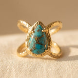 ANILLO BOHEMIO GOTA TURQUESA