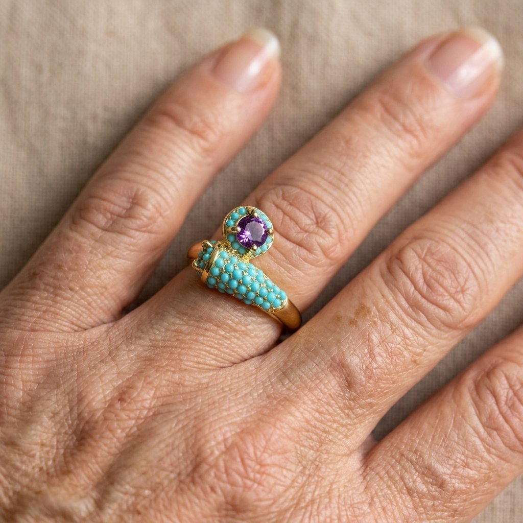 ANILLO TURQUESA MINIMALISTA