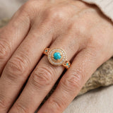ANILLO VINTAGE TURQUESA CIRCONA