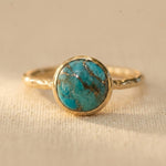 ANILLO BOHEMIO TURQUESA ORO