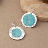 PENDIENTES TURQUESA BOHEMIO REDONDO