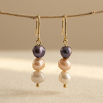 PENDIENTES TRICOLORE EAU DOUCE PERLA