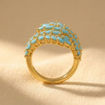 ANILLO TURQUESA FLORAL RÉGLABLE