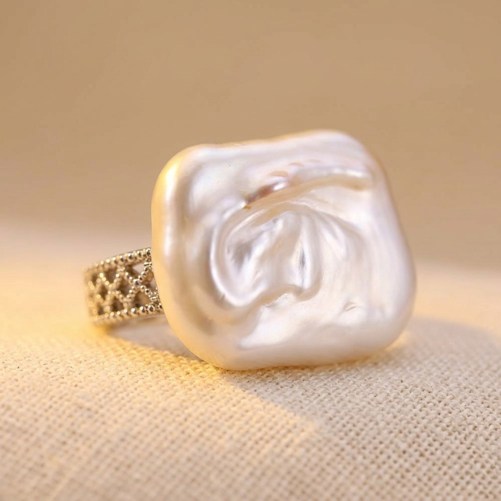 ANILLO RÉGLABLE BAROQUE PERLA