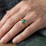 ANILLO TURQUESA FEUILLE