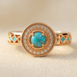 ANILLO VINTAGE TURQUESA CIRCONA