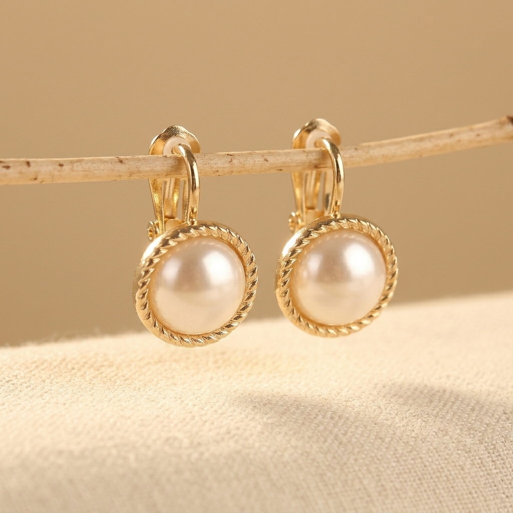 PENDIENTES VINTAGE FRANÇAIS BAROQUE PERLA