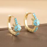 PENDIENTES TURQUESA TORTUE CLOU OREILLE