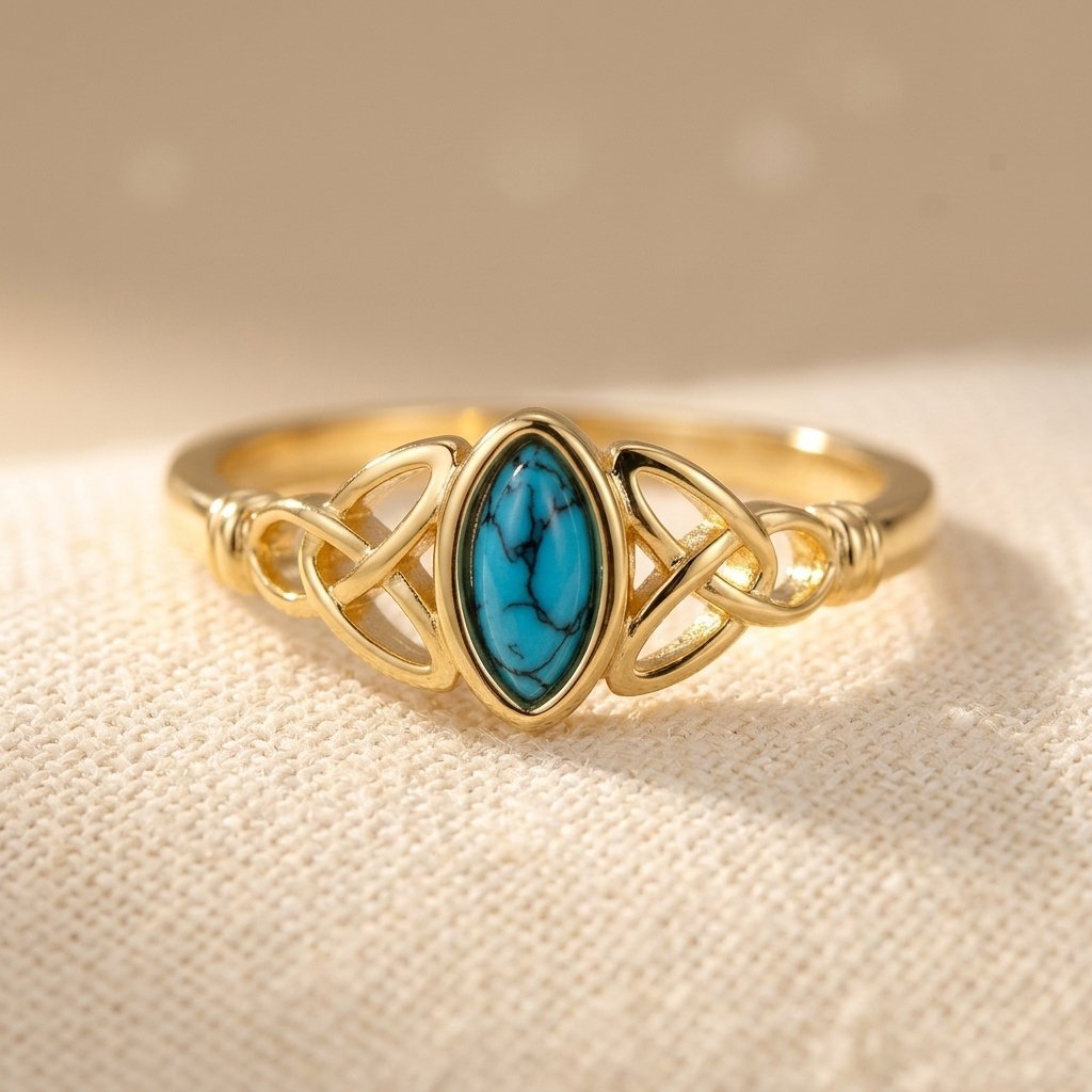 ANILLO TURQUESA FEUILLE