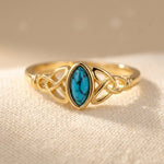 ANILLO TURQUESA FEUILLE