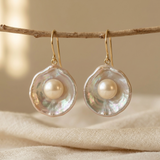 PENDIENTES STERLING PLATA BAROQUE PERLA