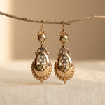PENDIENTES VINTAGE BOHEMIO GOTA IMITATION PERLA