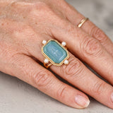 ANILLO TURQUESA GOTA