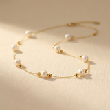 COLLAR BAROQUE EAU DOUCE PERLA ORO