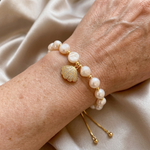 PULSERA STERLING PLATA BAROQUE PERLA