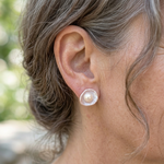 PENDIENTES STERLING PLATA BAROQUE PERLA
