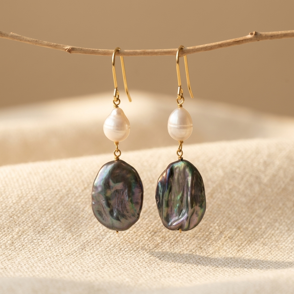 PENDIENTES PERLA GOTA GOTA