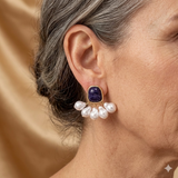 PENDIENTES VINTAGE FRANÇAIS PERLA GOTA