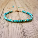 PULSERA INTEMPOREL DELICADO PERLÉ TURQUESA