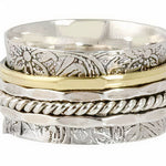 ANILLO VINTAGE ORO & PLATA ROSA