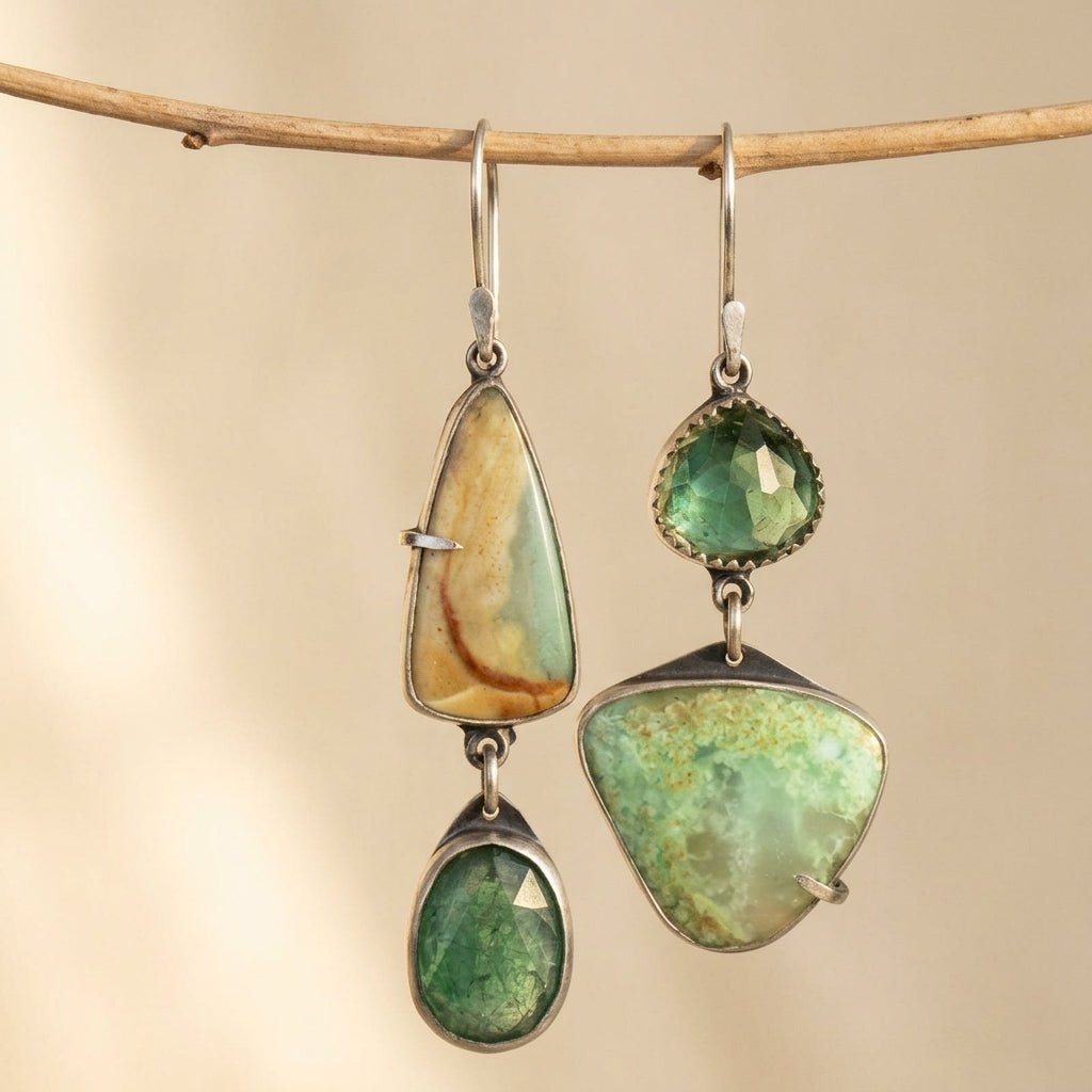 PENDIENTES BOHEMIO TURQUESA GOTA