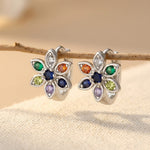 PENDIENTES PERLA CIRCONA FLORAL ARO