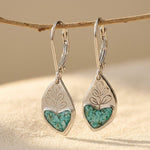 PENDIENTES TURQUESA CORAZÓN FEUILLE