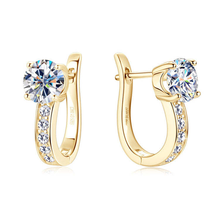 PENDIENTES CANAL MOISSANITE | ORO
