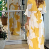 Elegant Floral Midi Dress with Harmony Design