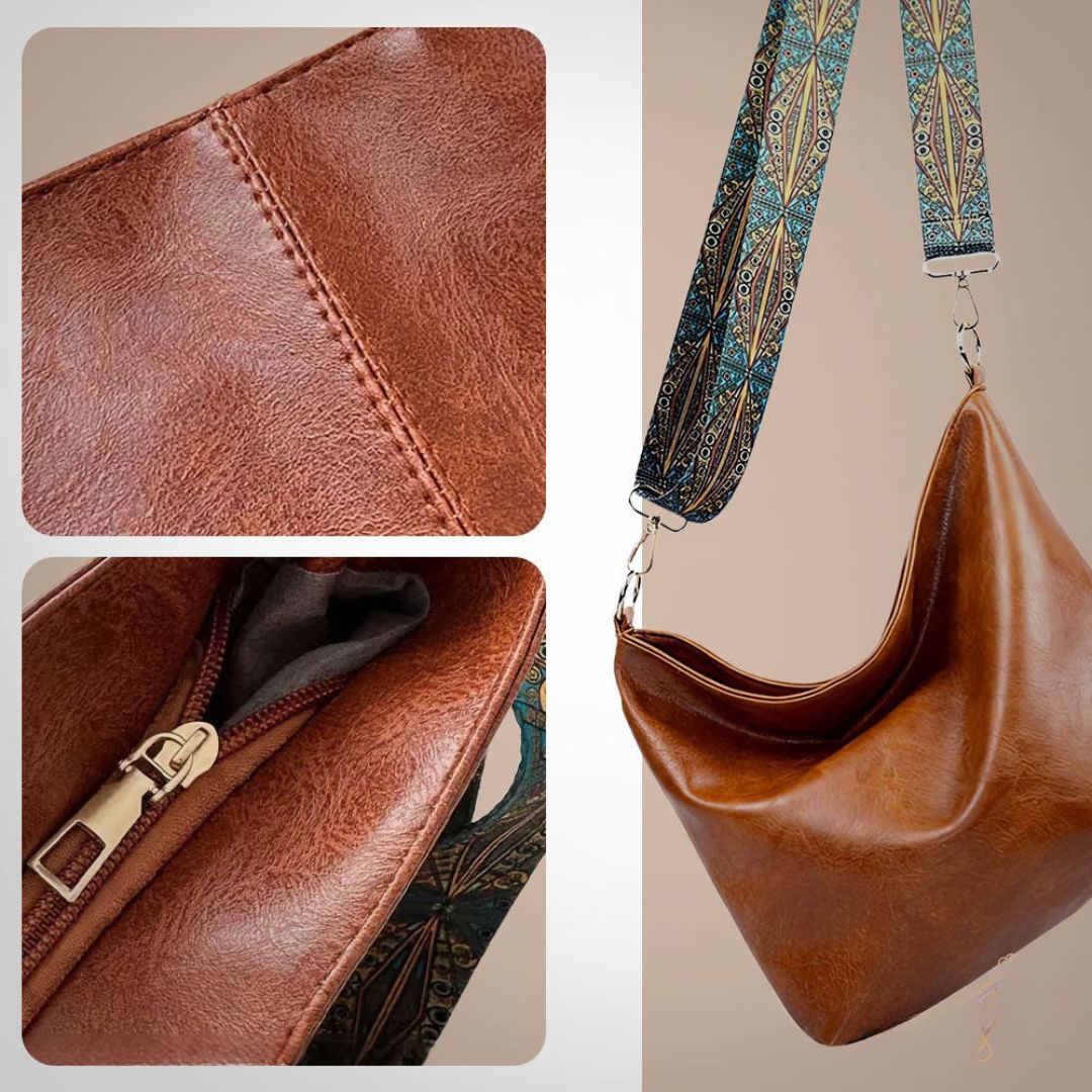 BOLSO DE HOMBRO DE CUERO ATEMPORAL CON DISEÑO CLÁSICO - VALERINA MARBELLA