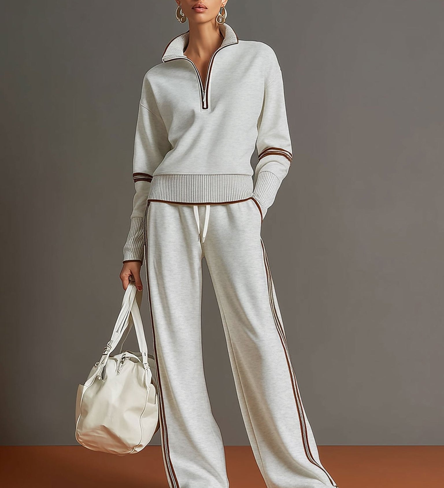 CONJUNTO DEPORTIVO RETRO HALF - ZIP - VALERINA MARBELLA