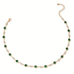 COLLAR ESMERALDA VERDE COLGANTE