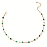 COLLAR ESMERALDA VERDE COLGANTE