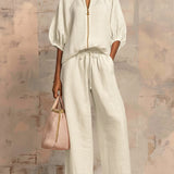 Léonie | Ensemble Deux Pièces Élégant en Coton et Lin