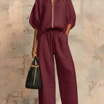 Léonie | Ensemble Deux Pièces Élégant en Coton et Lin